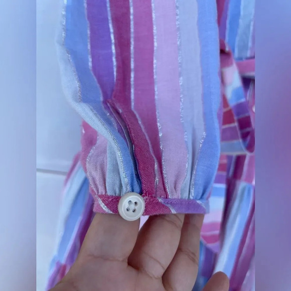 J Crew belted button-up dress in pastel stripe XS - Picture 8 of 15